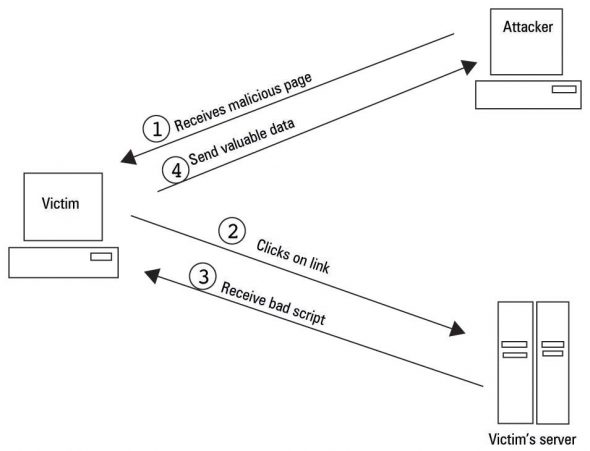 Stepwise attack using reflected vulnerability