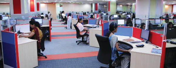 A section of the Just Dial office at Chennai
