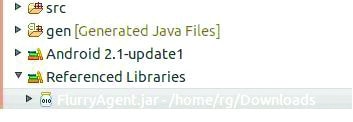 Added FlurryAgent.jar