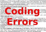 Dealing with coding errors