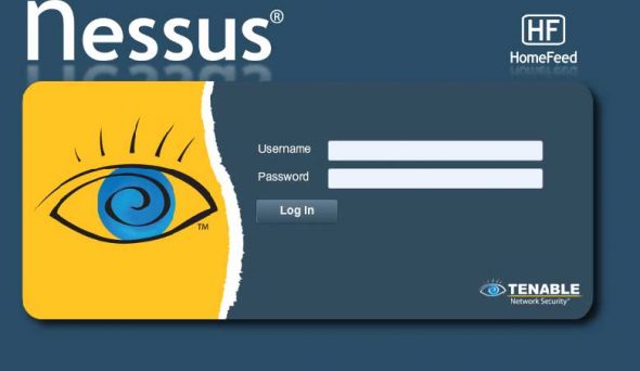 Nessus welcome screen