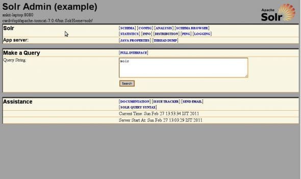 Solr Admin Console