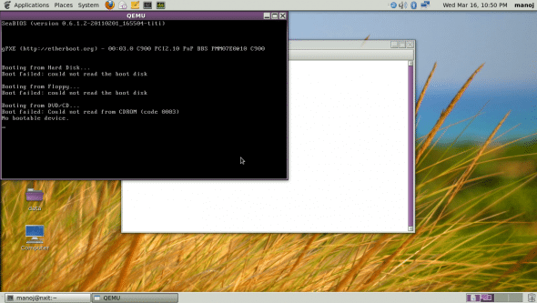 Testing QEMU after installation