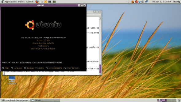 Installing Ubuntu in QEMU