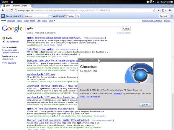 Open-source browser Chromium runs smoothly in Igelle DSV
