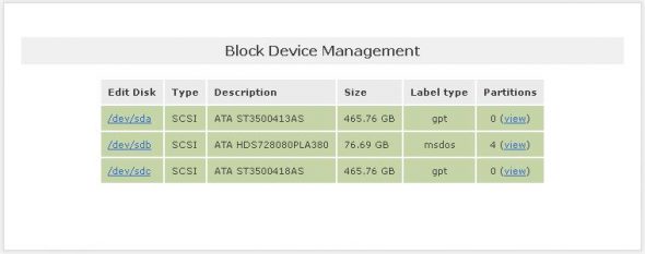 Block device management