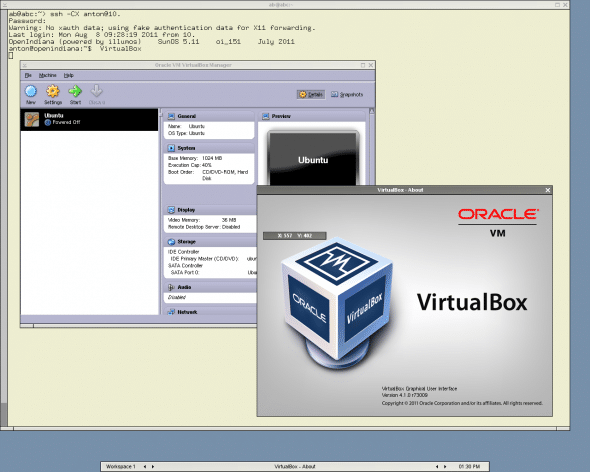 Running VirtualBox in OpenIndiana