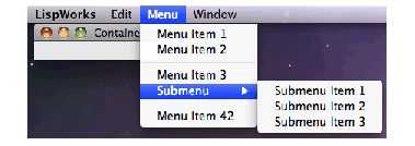 Menu hierarchy