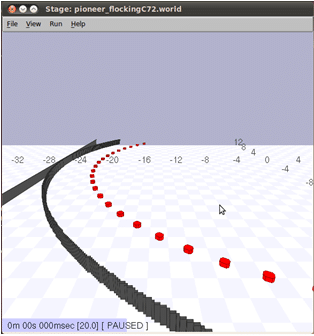 Pioneer robots formation