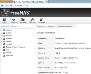 Figure 1 FreeNAS