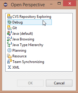 Figure 5 Eclipse Java Perspective-Luna