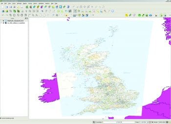 Figure 5 It is clearly visible that the raster layer is correctly overlaid on top of the vector layer