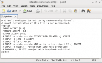 Figure 7 etcsysconfigiptables