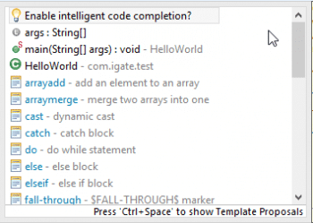 Figure 9 Eclipse Code Recommenders