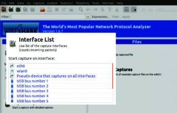 Screenshot1- Wireshark interface selection