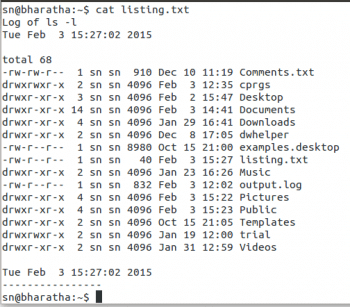 logsave command