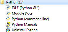 python menu