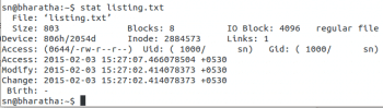 stat command