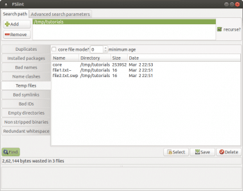 6-FSlint-Temp-Files