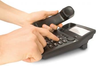 business work on telephone