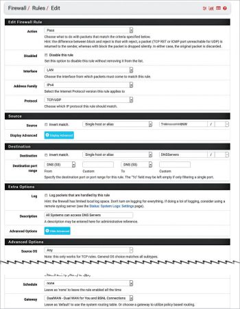 Figure 4 DNS rules