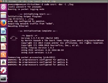 Figure 4 Snort in Packer logger mode