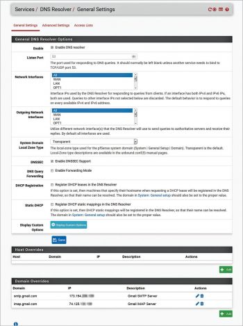 Figure 6 Domain overrides