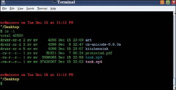 Figure 1 Optimised and colour coded GNOME Terminal