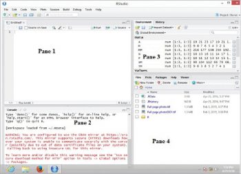 Figure 1 A Typical R studio windows