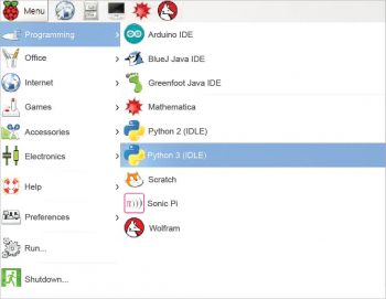 Figure 2 Starting Python 3 IDLE