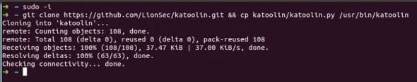 Installing Katoolin