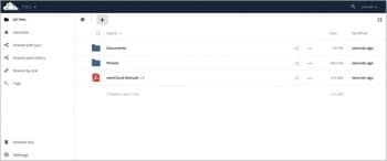 Figure 7 The main interface of ownCloud