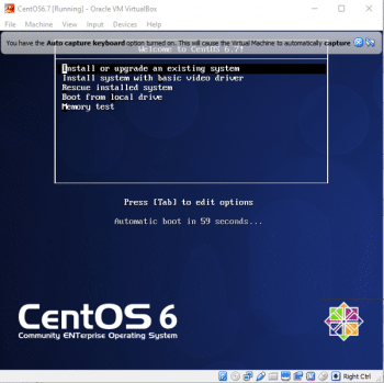 Figure 5 Virtual Box CentOS Installation