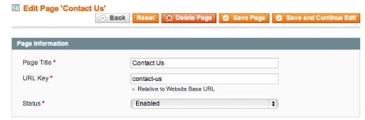 Magento contact form