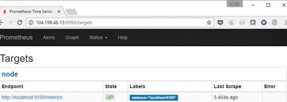 Prometheus server targets configuration