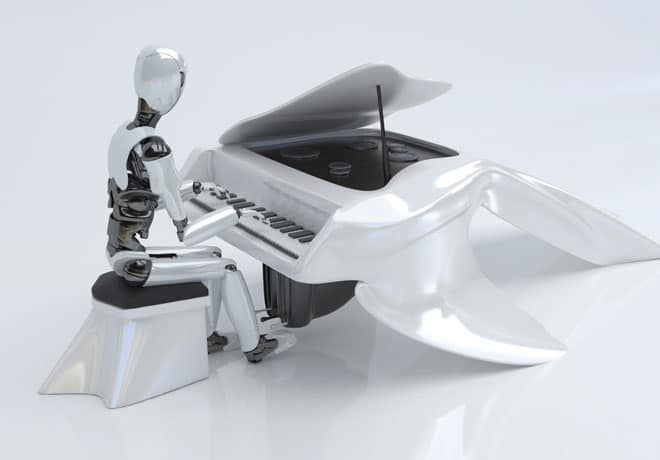 Robot playing music