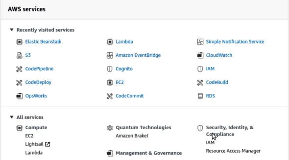 AWS lending page