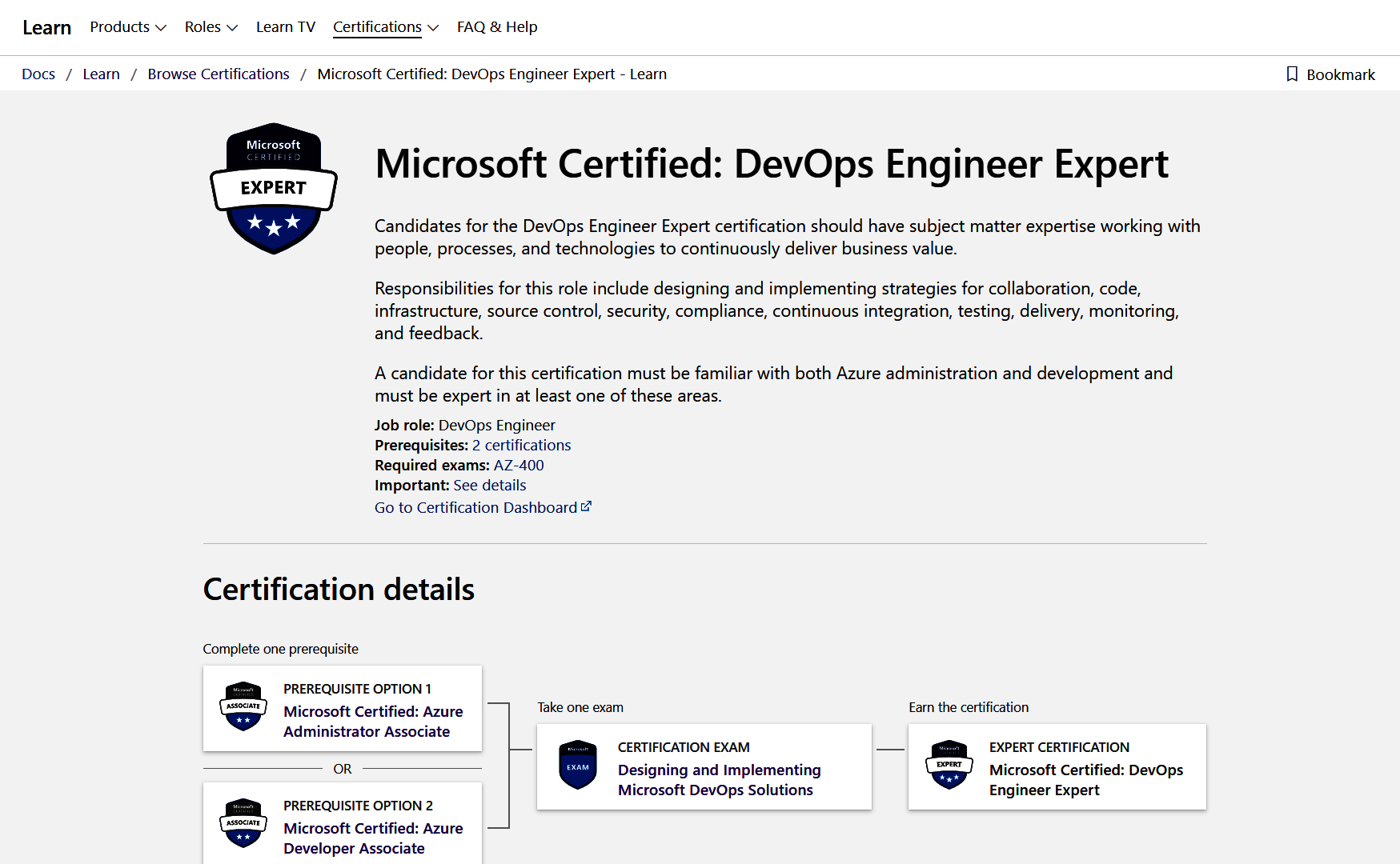 Microsoft Certified DevOps Engineer Expert