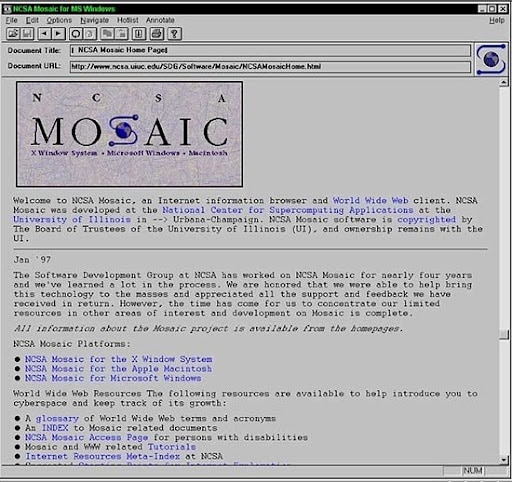 Mosaic Web browser 