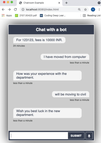 Scenario 5 — chat with bot, using roles