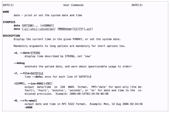 Manual of date command