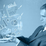 business man graph visualization
