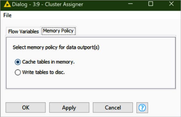 Configuration of cluster assigner node