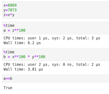 Figure 4: Execution time of a Python code