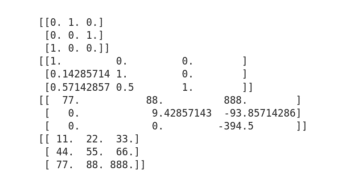 Output of LUP decomposition with SciPy