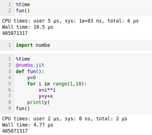 Parallelization with Numba