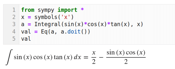 Figure 5: An example for symbolic calculation