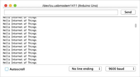 Figure 3: Output of sayHello program 