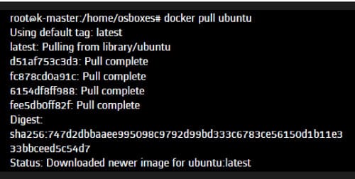 Figure 2: Pull an Ubuntu image from the Docker hub