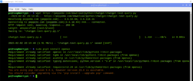 Figure 6: Raspberry Pi ChatGPT setup